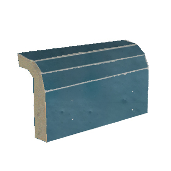 Mosaic House Moroccan tile Mosaic Flat Bullnose TLA 28 Teal, blue, green   solid zellige, mosaic, zellij, bullnose, trim, glaze 
